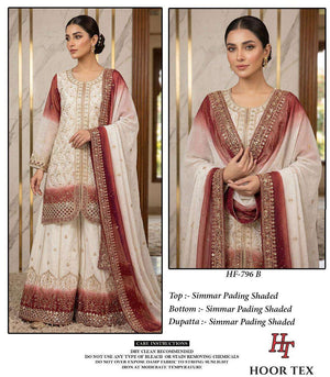 Hoor Tex HF-796 Shimmer Embroidered Stitched Salwar Suit Set - Amrah Wholesale