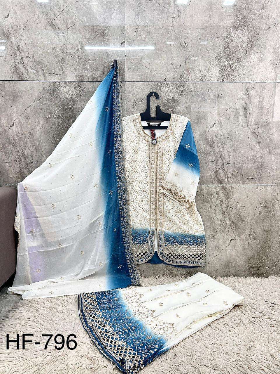 Hoor Tex HF-796 Shimmer Embroidered Stitched Salwar Suit Set - Amrah Wholesale