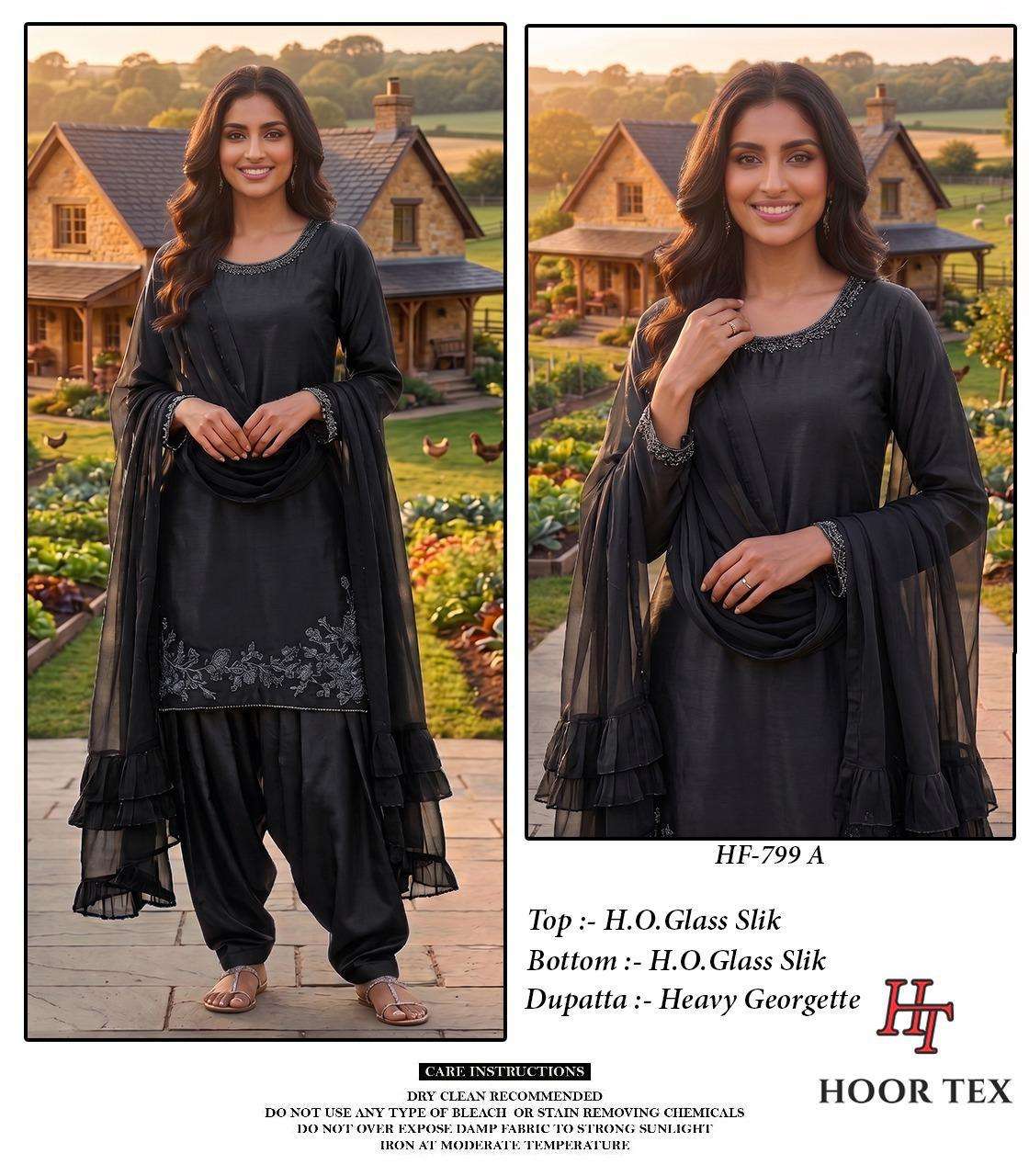 Hoor Tex HF-799 Organza Silk Stitched Pakistani Suit Set