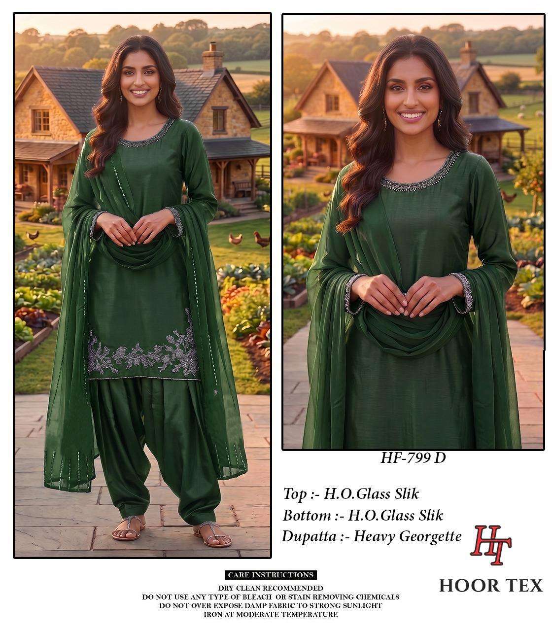 Hoor Tex HF-799 Organza Silk Stitched Pakistani Suit Set