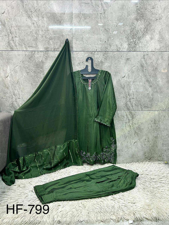 Hoor Tex HF-799 Organza Silk Stitched Pakistani Suit Set