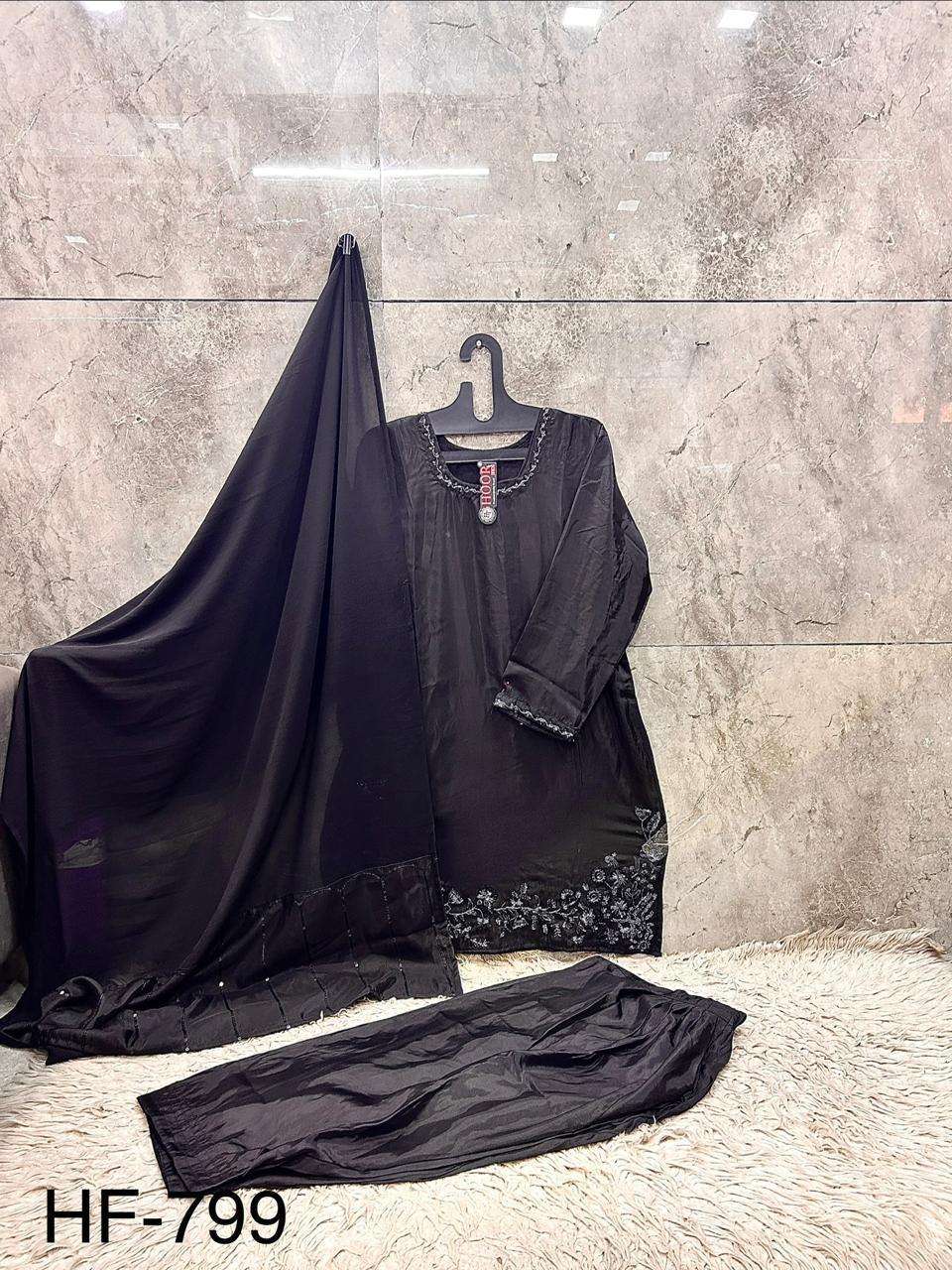 Hoor Tex HF-799 Organza Silk Stitched Pakistani Suit Set