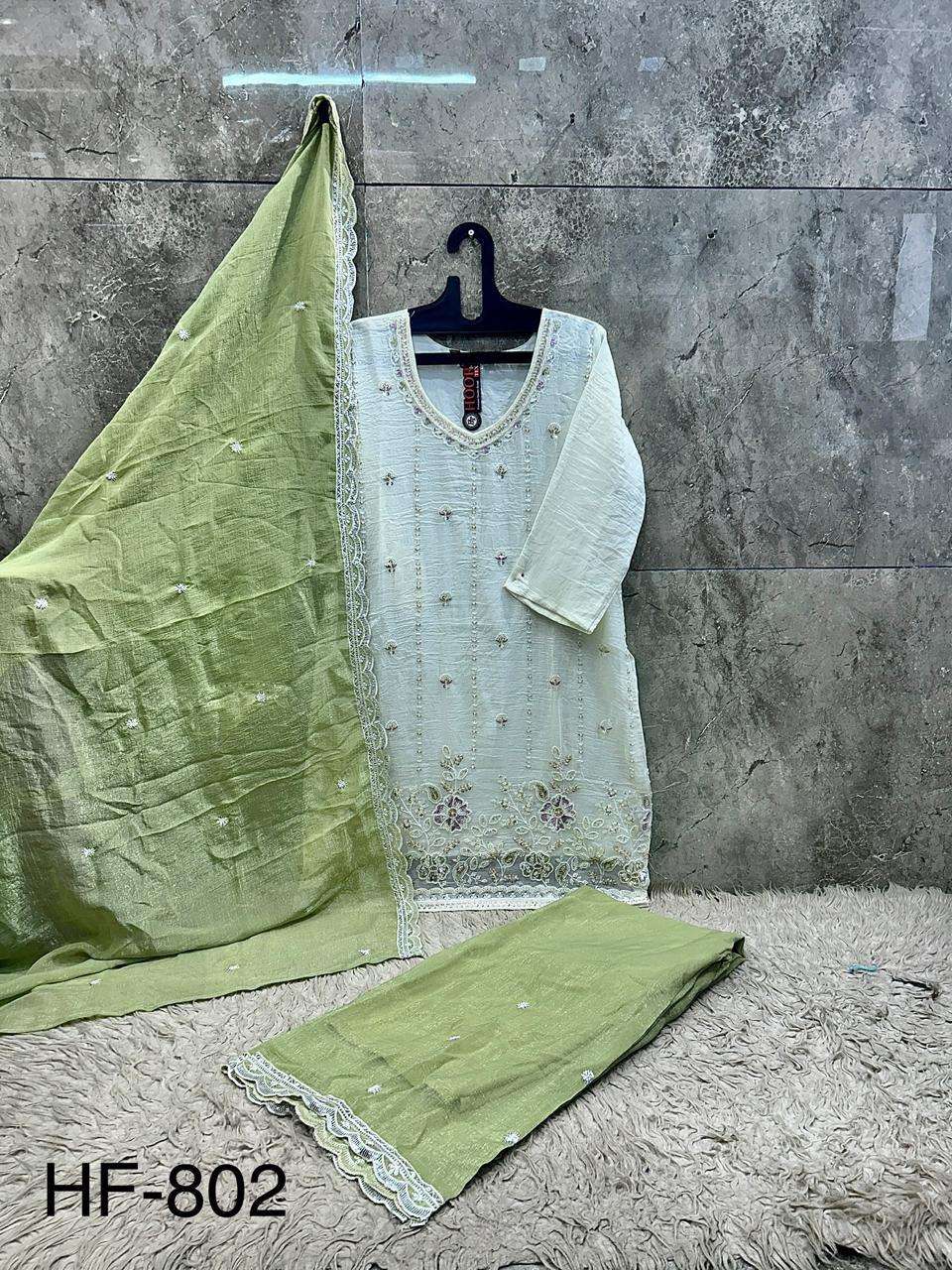 Hoor Tex HF-802 Crunchy Embroidered Pakistani Suit Set