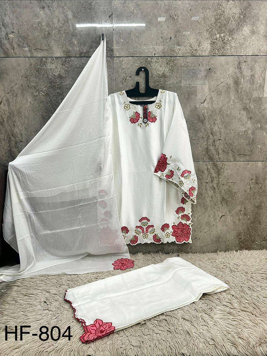 HOOR TEX HF-804 Malai Satin Pakistani Suit Set