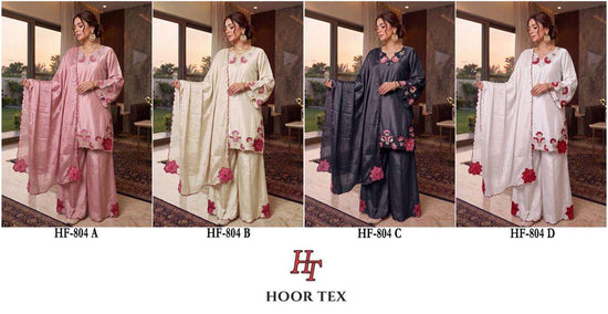 HOOR TEX HF-804 Malai Satin Pakistani Suit Set