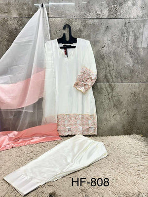 HOOR TEX HF - 808 Malai Satin Pakistani Suit Set - Amrah Wholesale