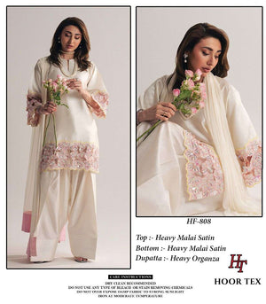 HOOR TEX HF - 808 Malai Satin Pakistani Suit Set - Amrah Wholesale