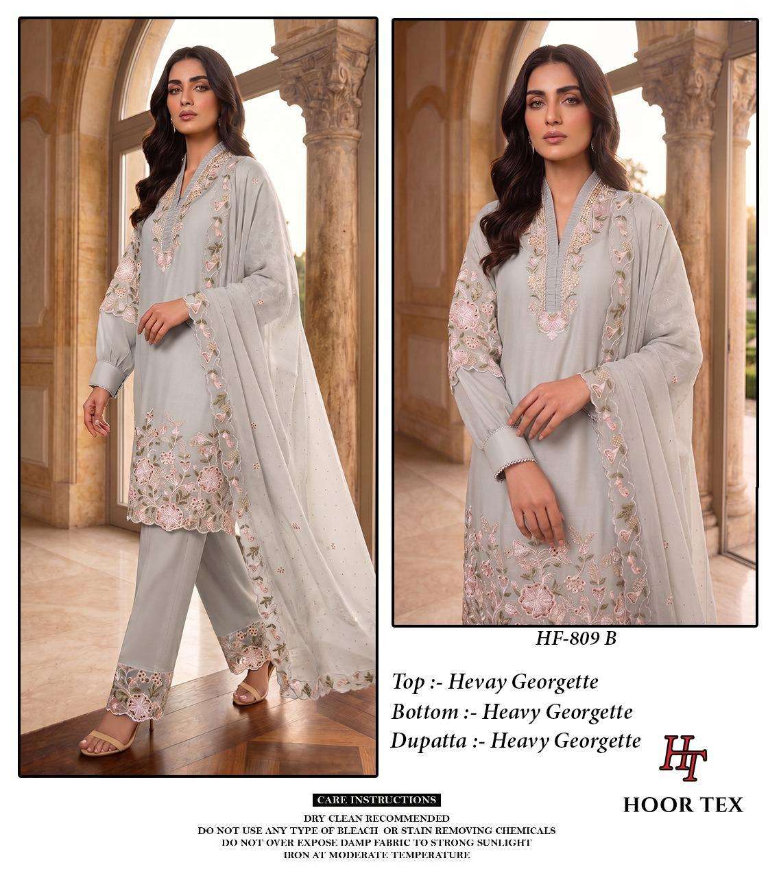 HOOR TEX HF - 809 Georgette Pakistani Suit Set - Amrah Wholesale