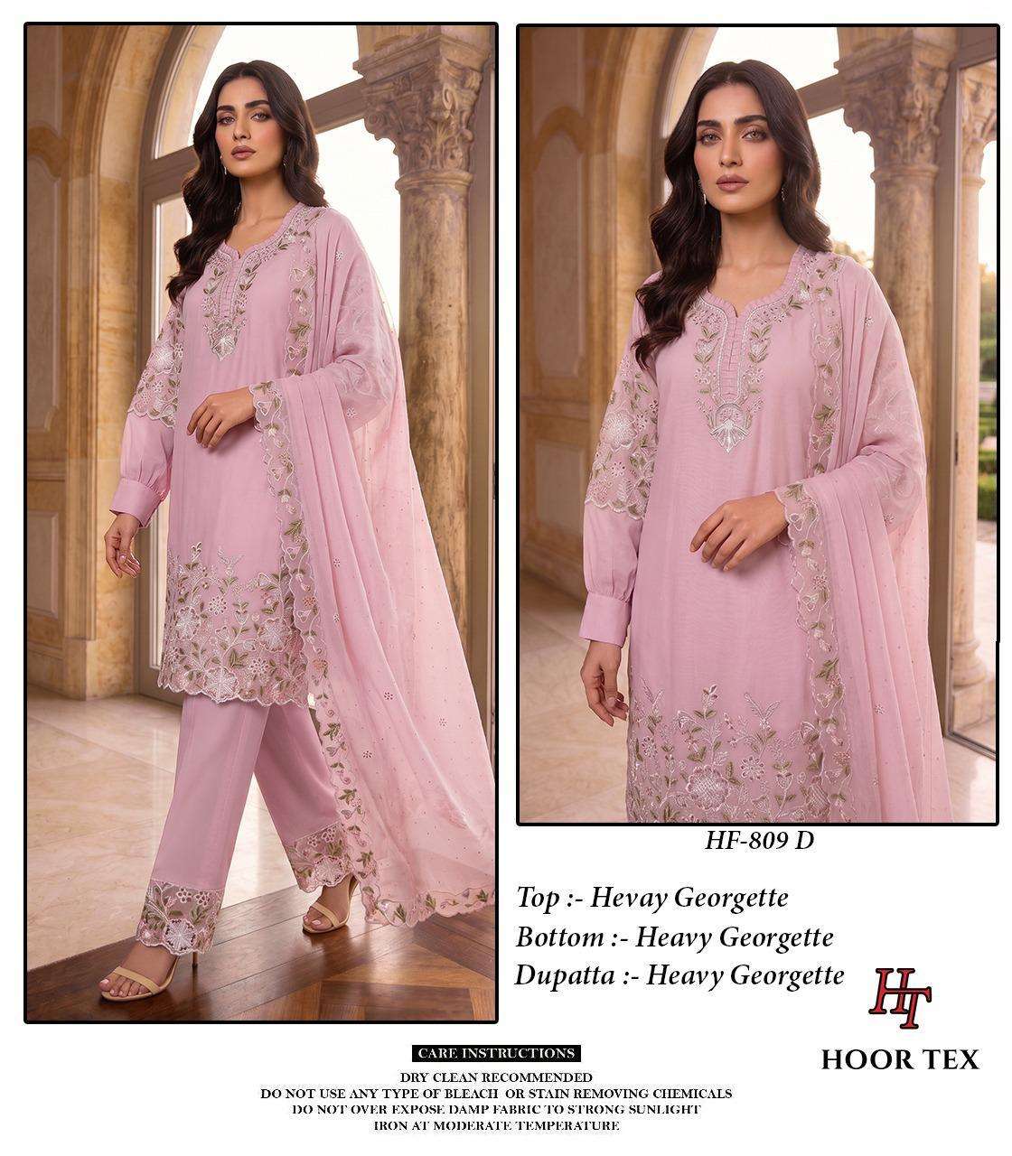HOOR TEX HF - 809 Georgette Pakistani Suit Set - Amrah Wholesale
