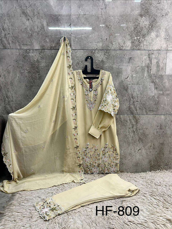 HOOR TEX HF - 809 Georgette Pakistani Suit Set - Amrah Wholesale