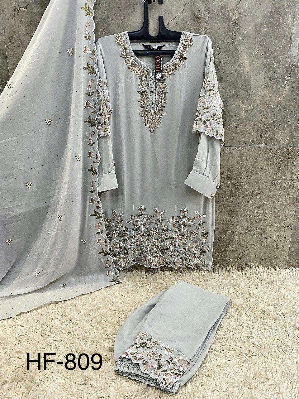 HOOR TEX HF - 809 Georgette Pakistani Suit Set - Amrah Wholesale