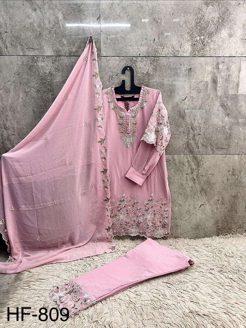 HOOR TEX HF - 809 Georgette Pakistani Suit Set - Amrah Wholesale