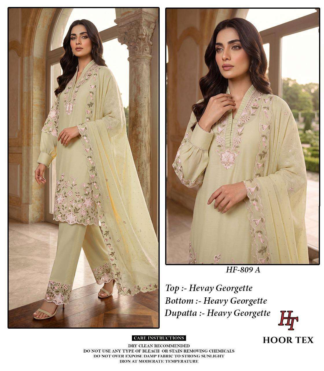 HOOR TEX HF - 809 Georgette Pakistani Suit Set - Amrah Wholesale