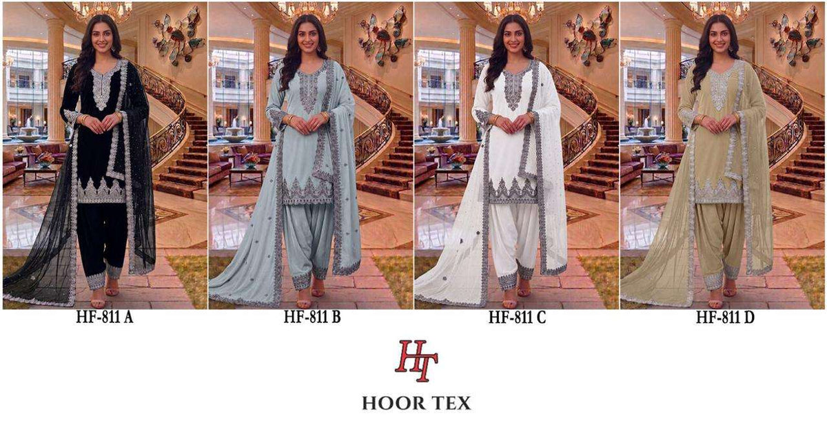 Hoor Tex HF - 811 Faux Georgette Pakistani Suit Set - Amrah Wholesale