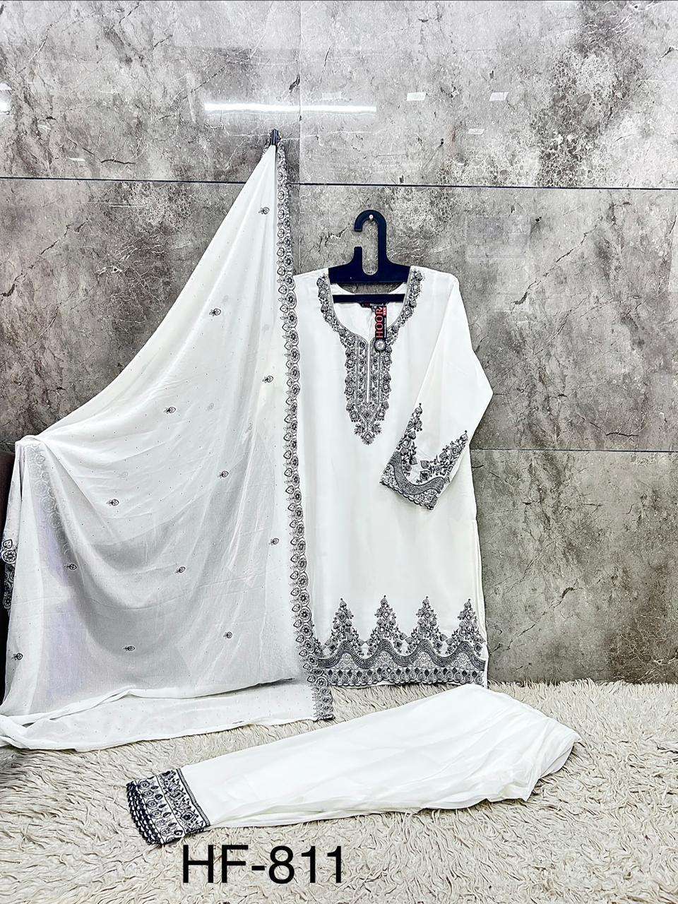Hoor Tex HF - 811 Faux Georgette Pakistani Suit Set - Amrah Wholesale
