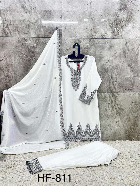 Hoor Tex HF - 811 Faux Georgette Pakistani Suit Set - Amrah Wholesale