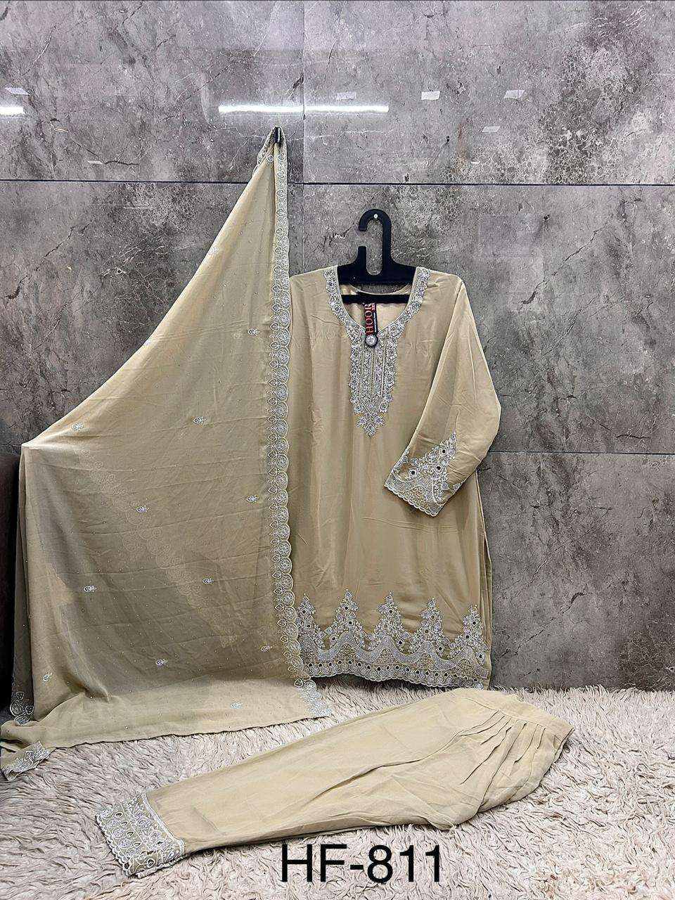 Hoor Tex HF - 811 Faux Georgette Pakistani Suit Set - Amrah Wholesale