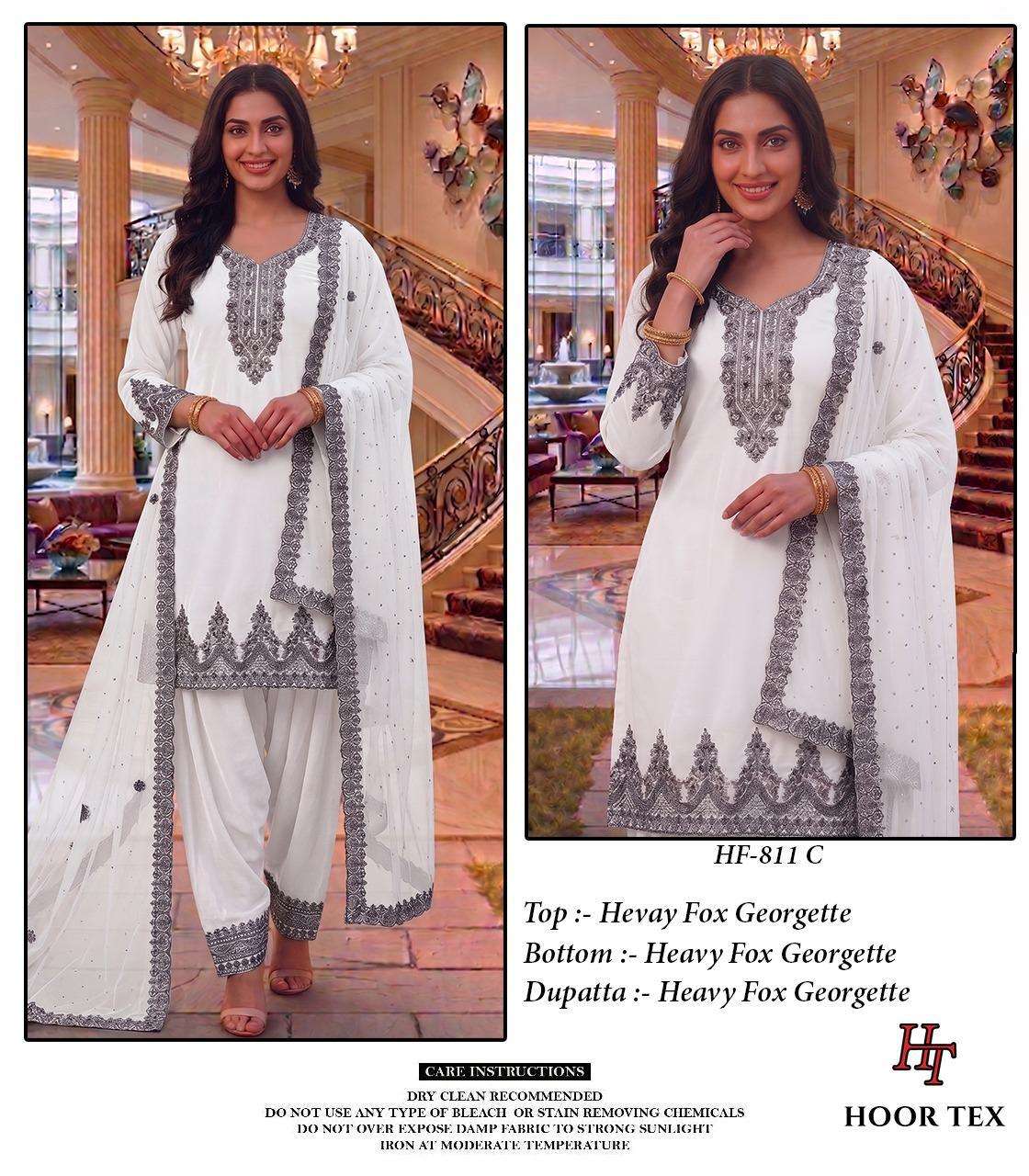 Hoor Tex HF - 811 Faux Georgette Pakistani Suit Set - Amrah Wholesale
