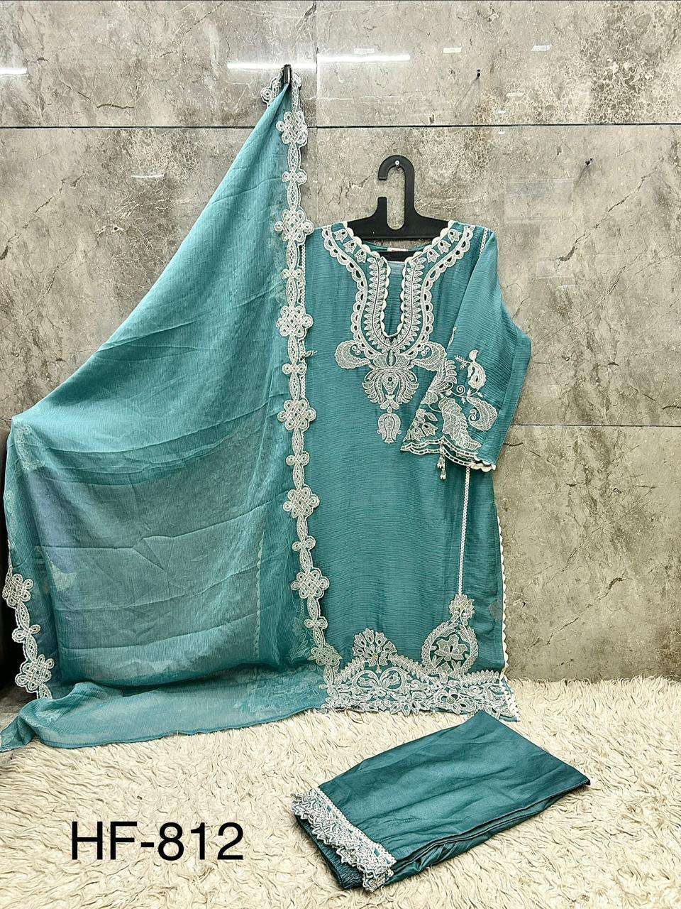 HOOR TEX HF - 812 Chiffon Pakistani Suit Set - Amrah Wholesale