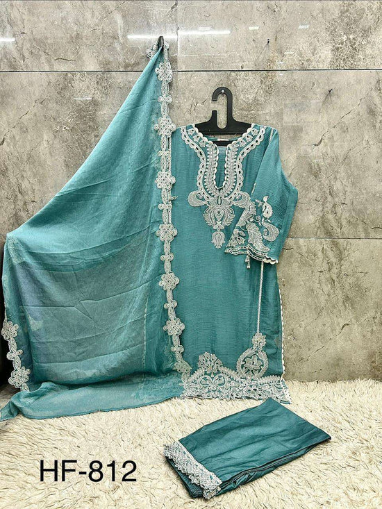 HOOR TEX HF - 812 Chiffon Pakistani Suit Set - Amrah Wholesale