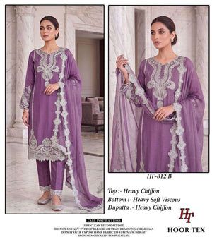 HOOR TEX HF-812 Chiffon Pakistani Suit Set