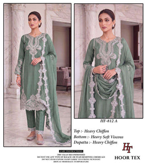 HOOR TEX HF-812 Chiffon Pakistani Suit Set