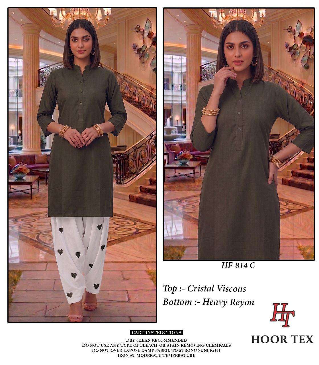 Hoor Tex HF-814 Crystal Viscose Stitched Pakistani Suit Set
