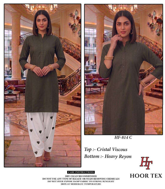 Hoor Tex HF-814 Crystal Viscose Stitched Pakistani Suit Set