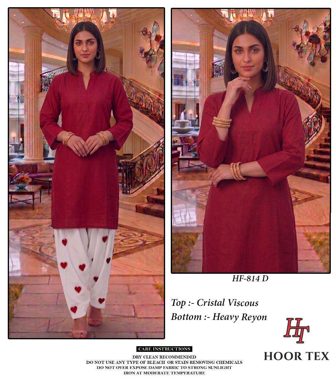 Hoor Tex HF-814 Crystal Viscose Stitched Pakistani Suit Set