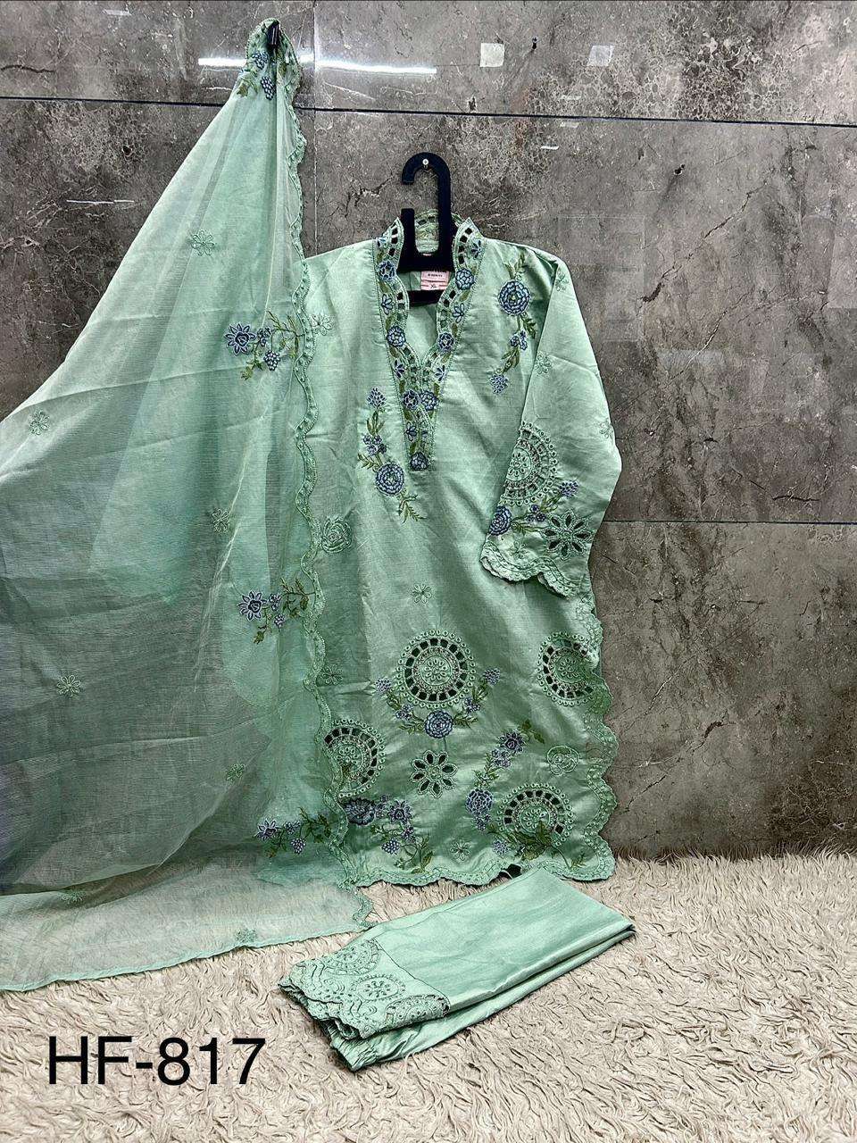 Hoor Tex HF - 817 Crystal Viscose Embroidered Pakistani Suit Set - Amrah Wholesale