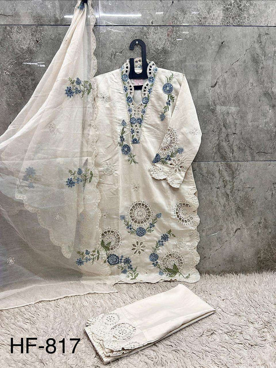 Hoor Tex HF - 817 Crystal Viscose Embroidered Pakistani Suit Set - Amrah Wholesale