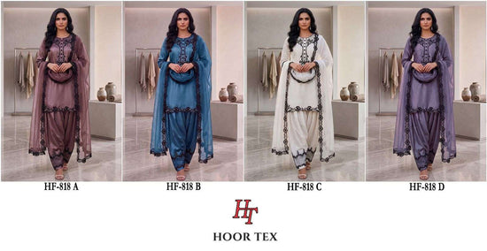 HOOR TEX HF - 818 Satin Pakistani Suit Set - Amrah Wholesale