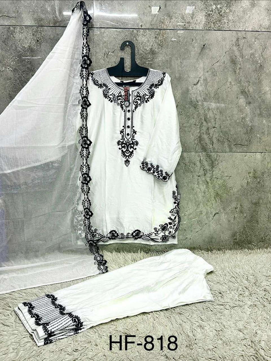 HOOR TEX HF - 818 Satin Pakistani Suit Set - Amrah Wholesale