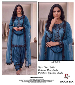 HOOR TEX HF-818 Satin Pakistani Suit Set