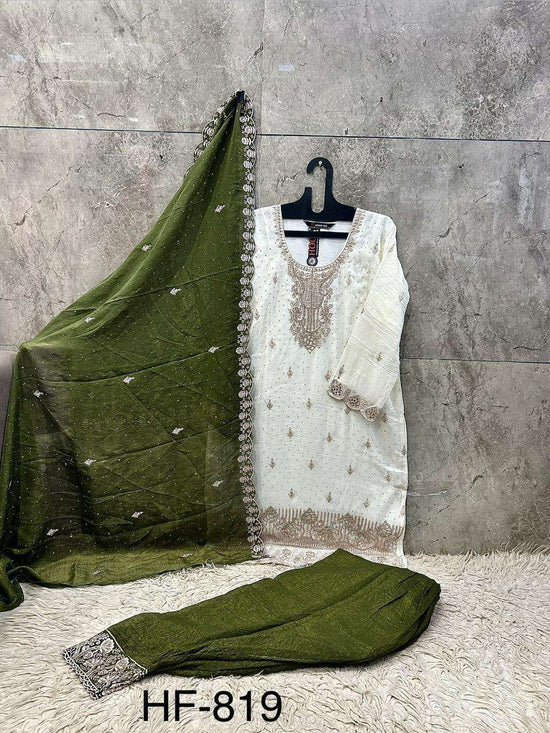 HOOR TEX HF-819 A TO D Crunchy Pakistani Suit Set