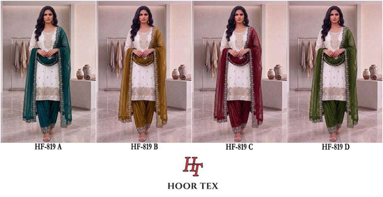 HOOR TEX HF-819 A TO D Crunchy Pakistani Suit Set