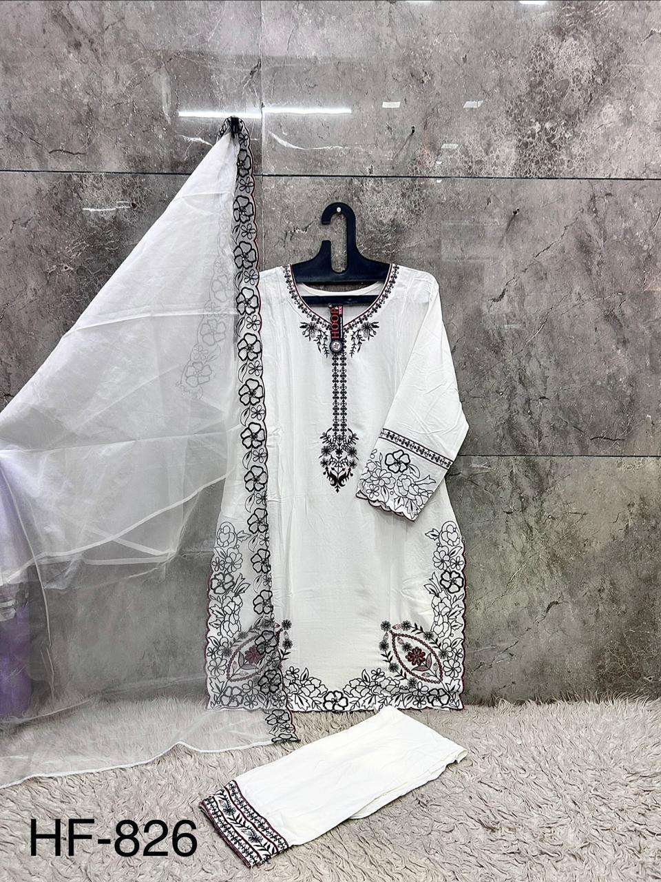 HOOR TEX HF - 826 A TO D Series Rayon Pakistani Suit Set - Amrah Wholesale