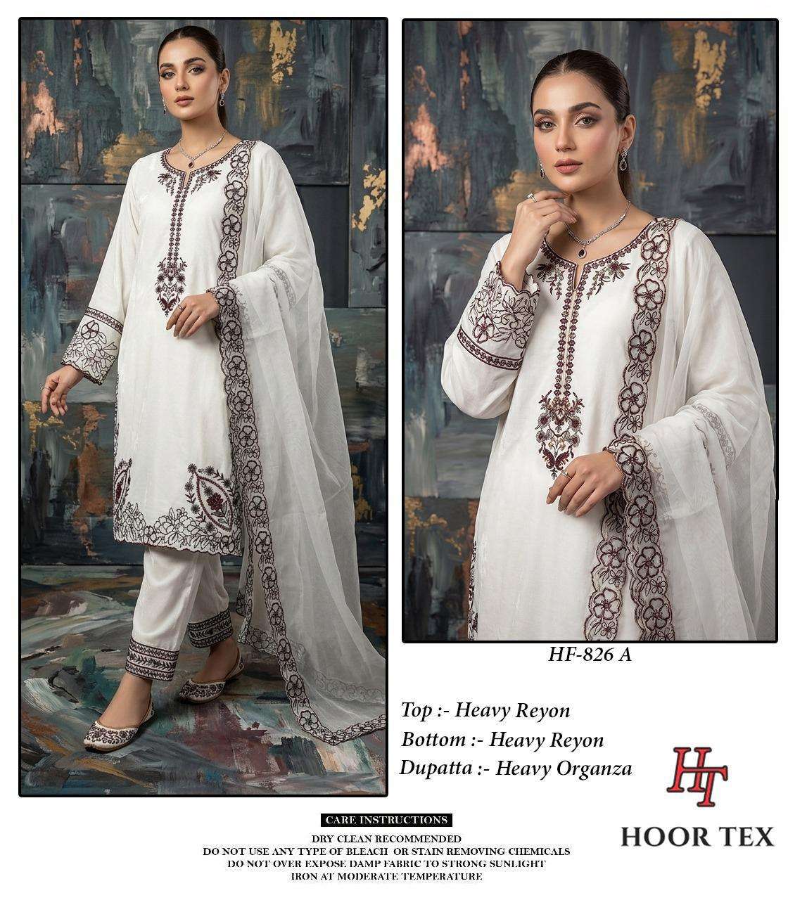 HOOR TEX HF - 826 A TO D Series Rayon Pakistani Suit Set - Amrah Wholesale