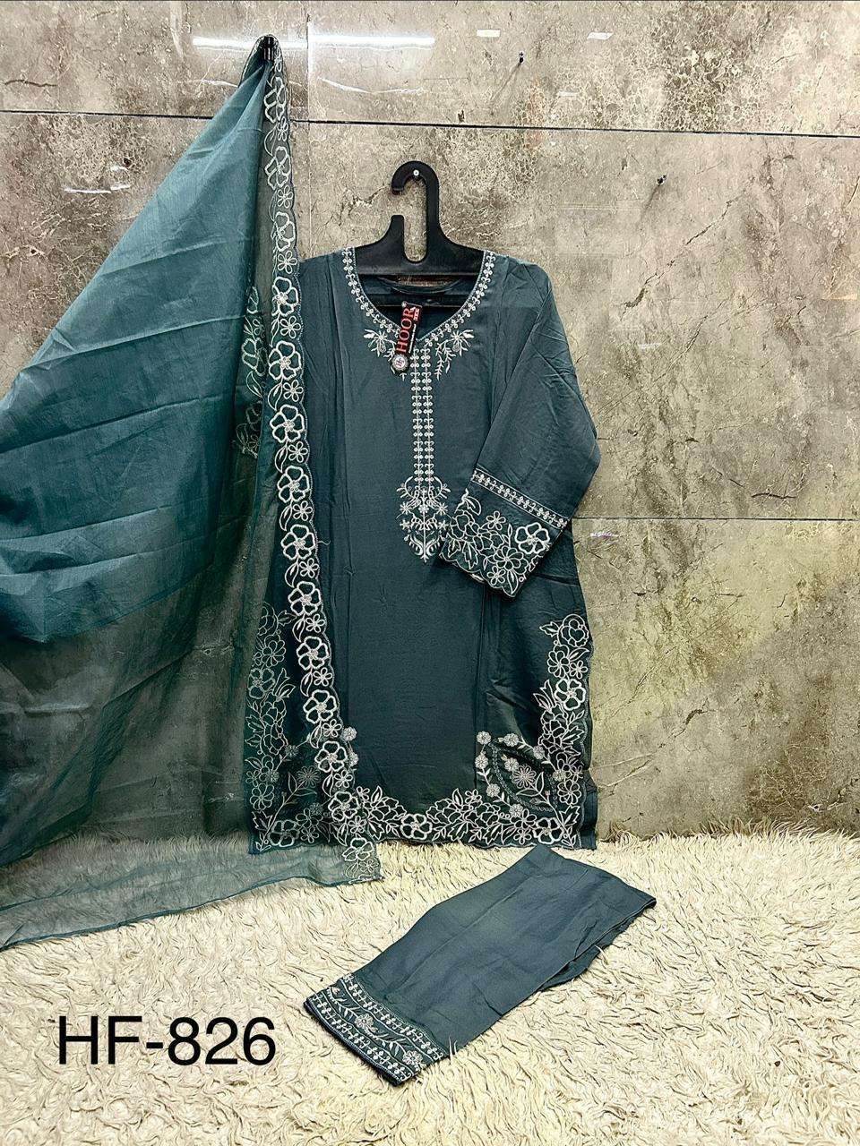 HOOR TEX HF - 826 A TO D Series Rayon Pakistani Suit Set - Amrah Wholesale