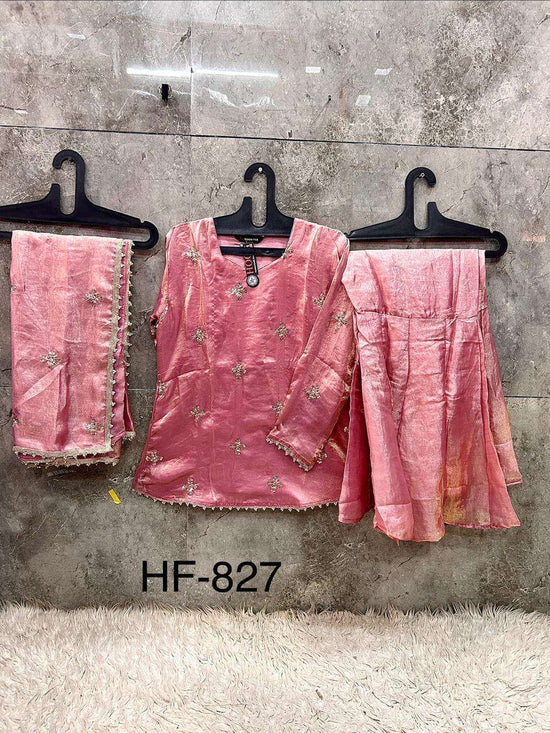 HOOR TEX HF - 827 Fandy Silk Pakistani Suit Set - Amrah Wholesale