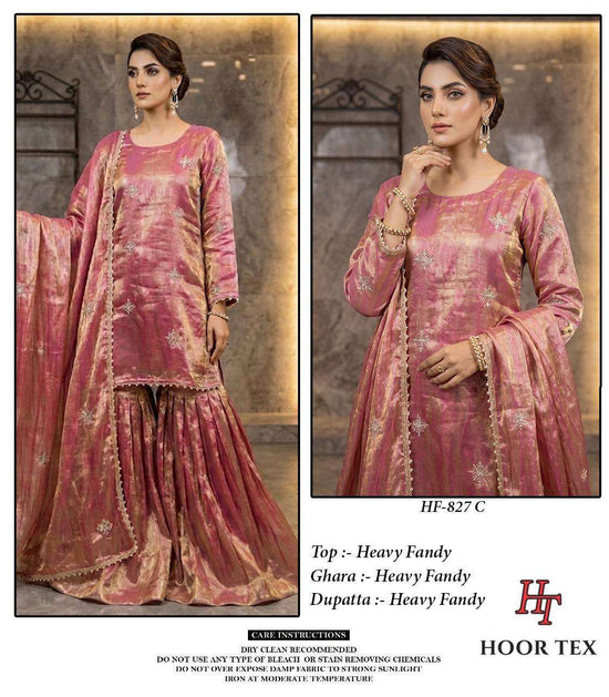 HOOR TEX HF - 827 Fandy Silk Pakistani Suit Set - Amrah Wholesale