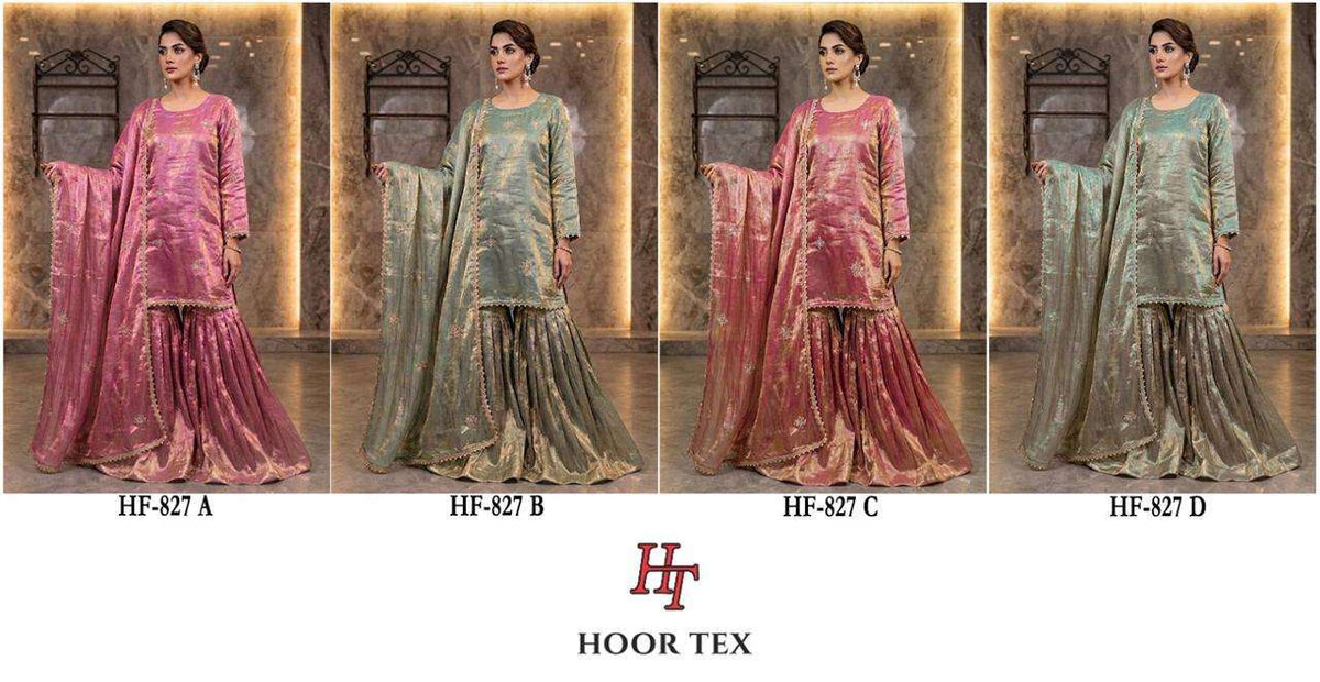 HOOR TEX HF - 827 Fandy Silk Pakistani Suit Set - Amrah Wholesale