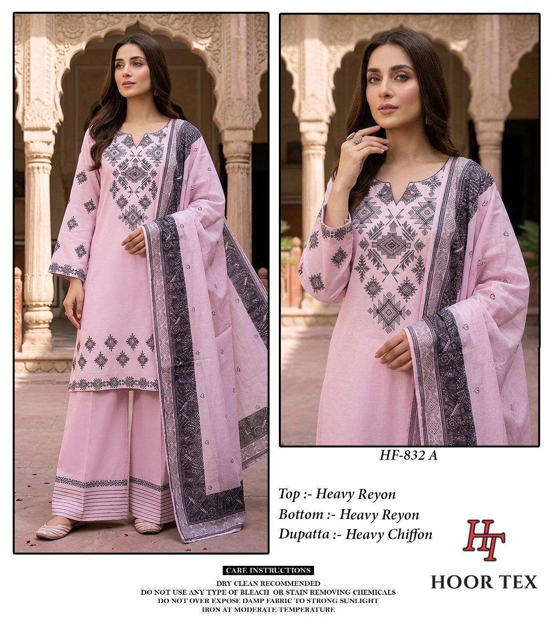 HOOR TEX HF - 832 Rayon Embroidery Stitched Pakistani Dress - Amrah Wholesale