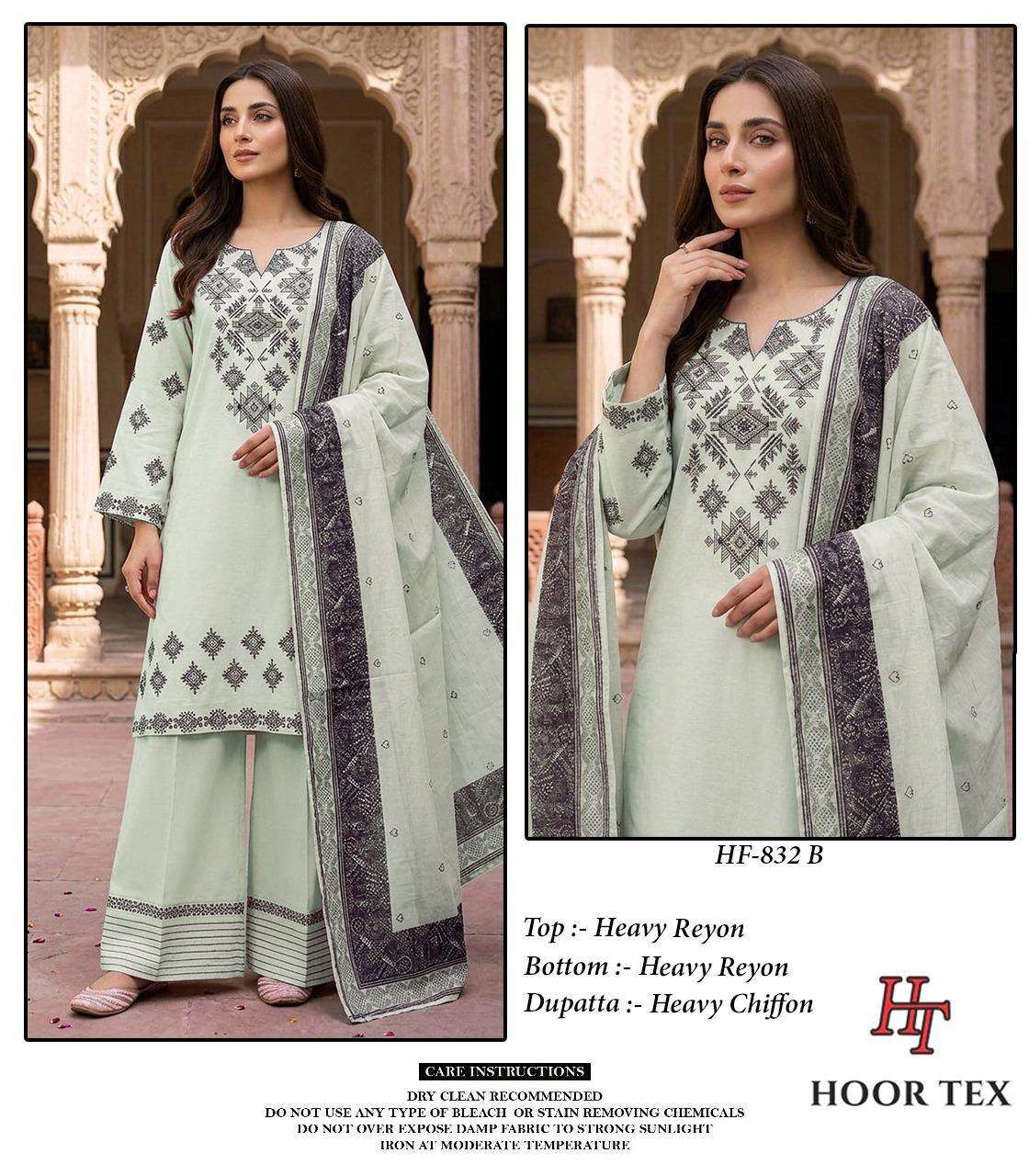 HOOR TEX HF - 832 Rayon Embroidery Stitched Pakistani Dress - Amrah Wholesale