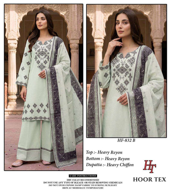 HOOR TEX HF - 832 Rayon Embroidery Stitched Pakistani Dress - Amrah Wholesale