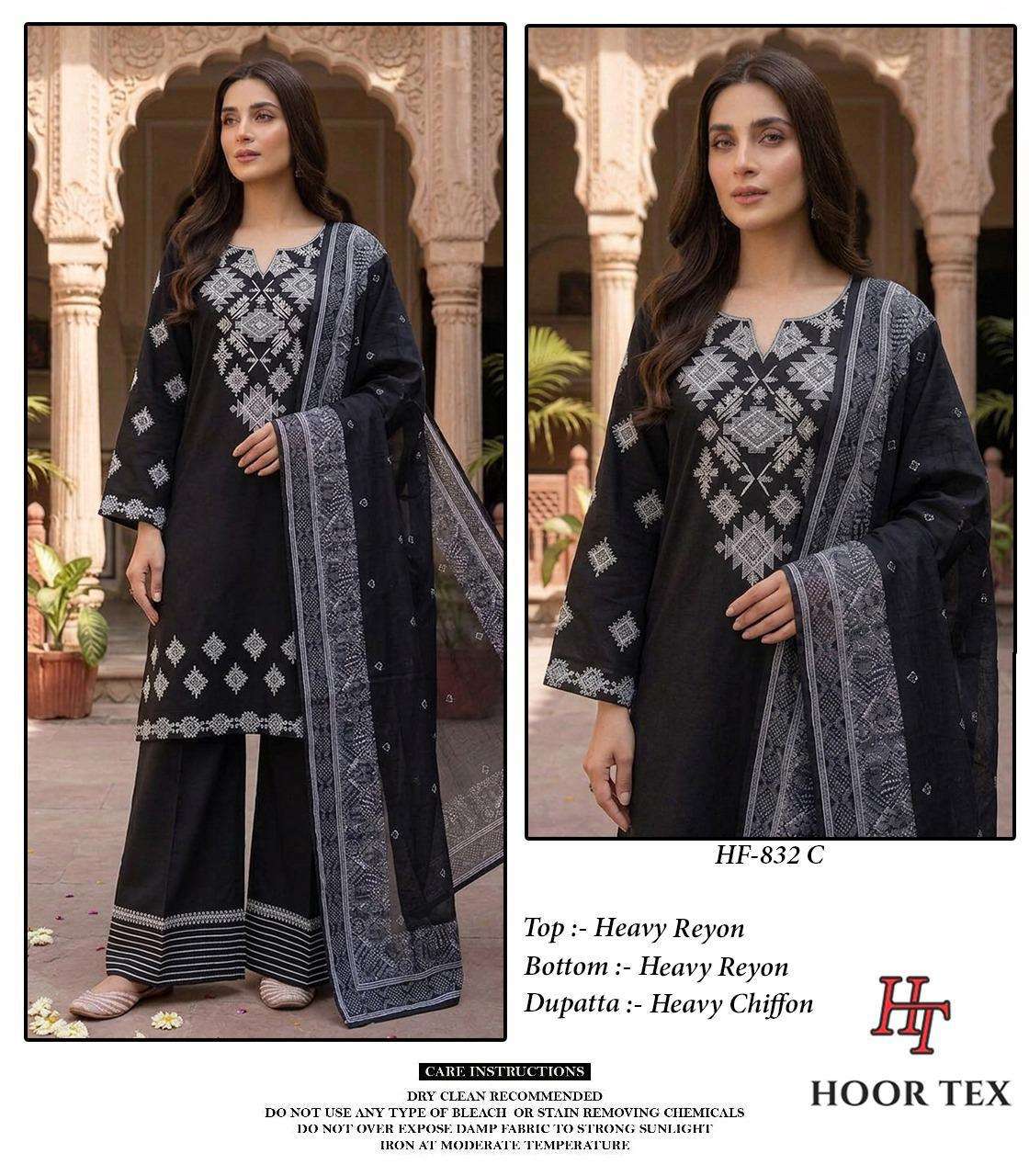 HOOR TEX HF - 832 Rayon Embroidery Stitched Pakistani Dress - Amrah Wholesale