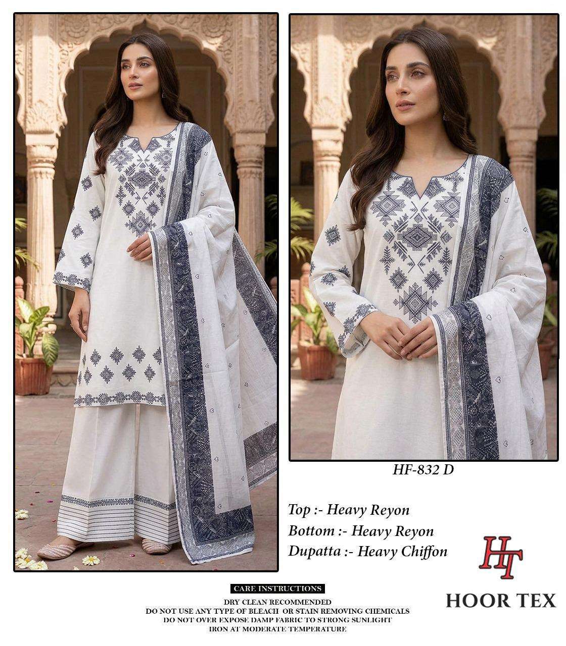 HOOR TEX HF - 832 Rayon Embroidery Stitched Pakistani Dress - Amrah Wholesale