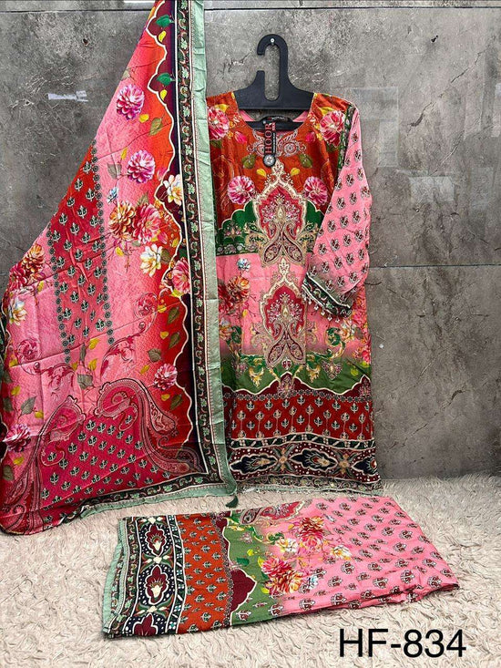 HOOR TEX HF-834 TO 852 Muslin Pakistani Suit Set