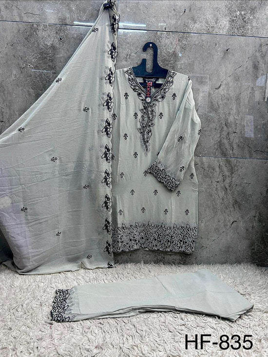 Hoor Tex HF-835 Georgette Embroidered Pakistani Suit Set