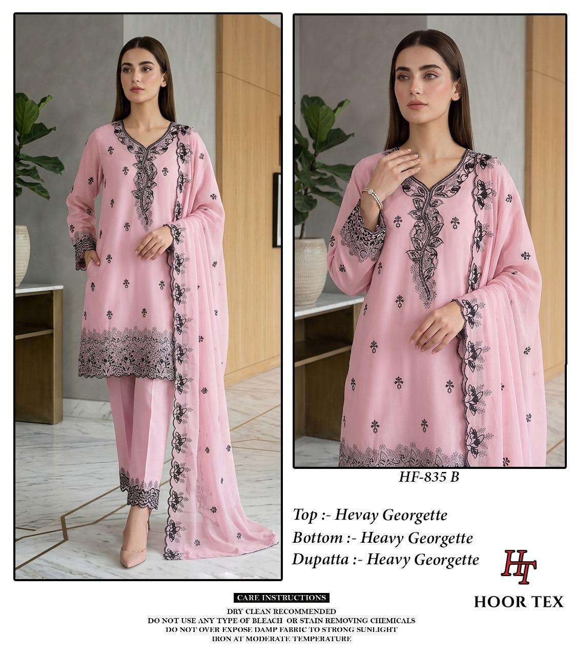 Hoor Tex HF-835 Georgette Embroidered Pakistani Suit Set